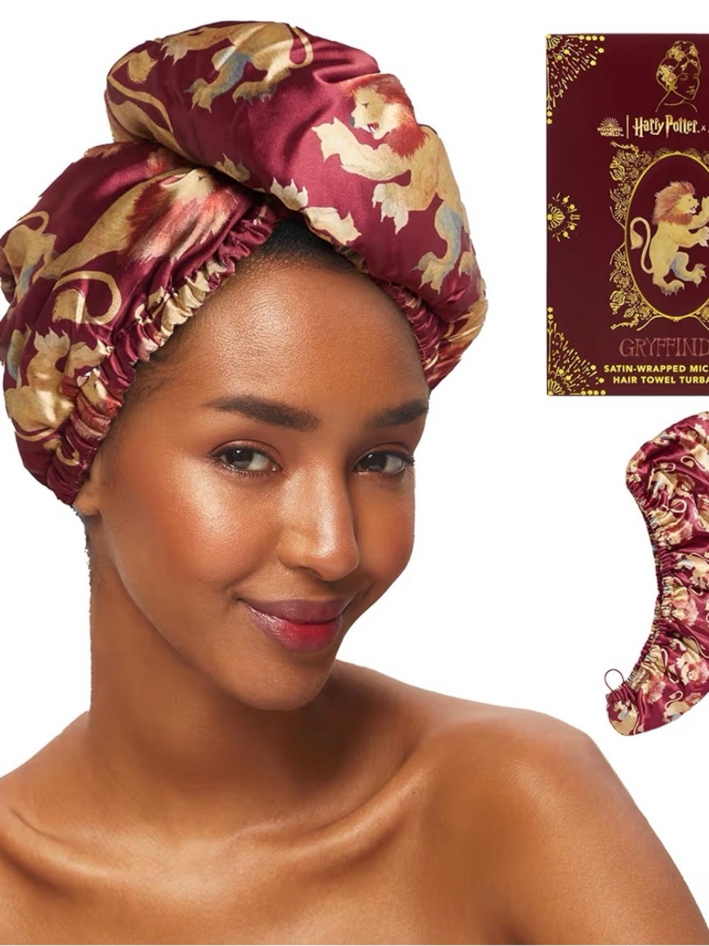 Kitsch Harry Potter x Microfiber Hair Towel Wrap for Women Gryffindor